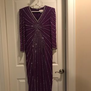 Purple sequin Gown